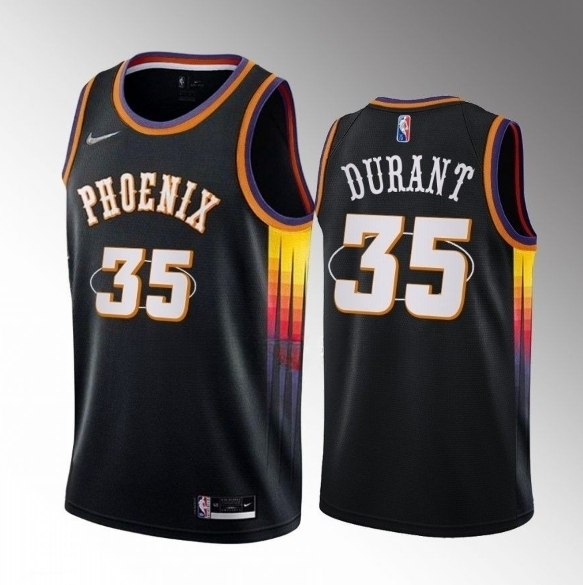 Men's Phoenix Suns #35 Kevin Durant Black 2022/23 Statement Edition Edition Stitched Basketball Jersey Men's Phoenix Suns #35 Kevin Durant Black 2022/23 Statement Edition Edition Stitched Basketball Jersey