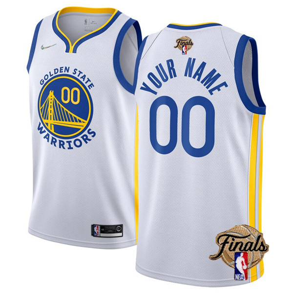 Men's Golden State Warriors Active Player Custom 2022 White NBA Finals Stitched Jersey Men's Golden State Warriors Active Player Custom 2022 White NBA Finals Stitched Jersey