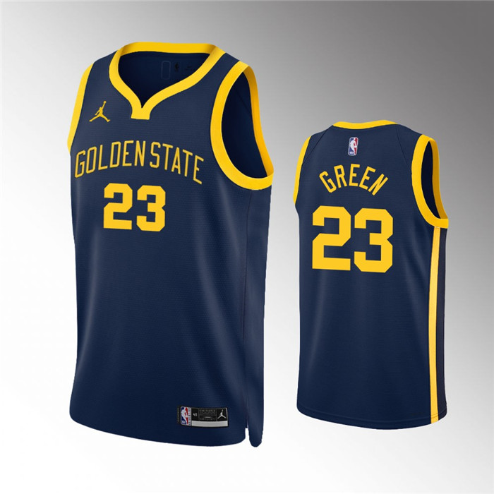 Men's Golden State Warriors #23 Draymond Green Navy Statement Edition Stitched Jersey Men's Golden State Warriors #23 Draymond Green Navy Statement Edition Stitched Jersey